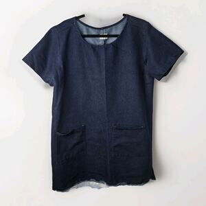 Urban Renewal Denim Mini Dress Size Small Vintage Fabrics Made is USA